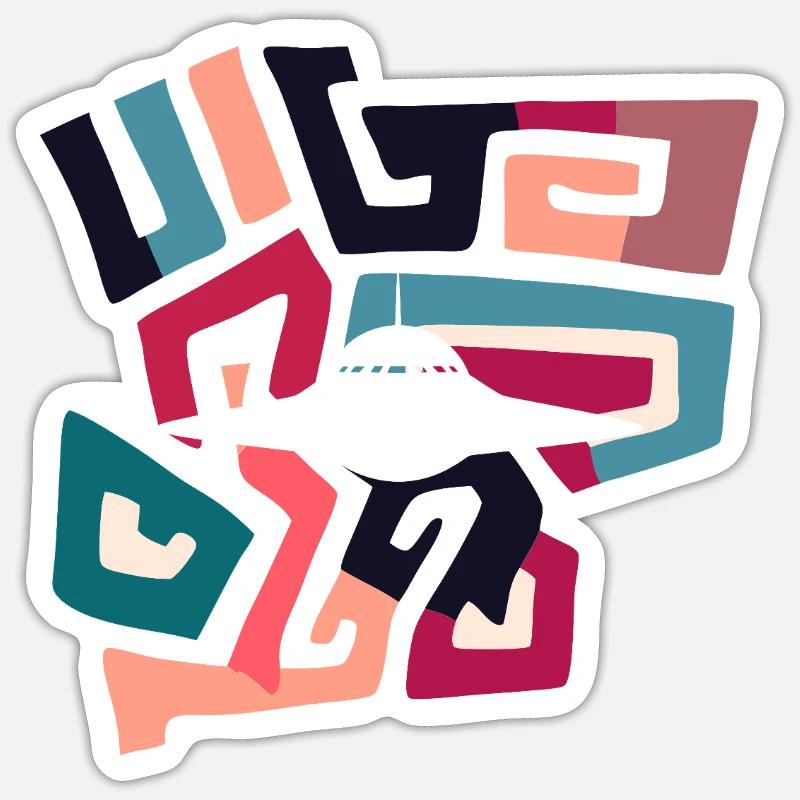 Soucoupe spatiale OVNI Sticker taille S (10 x 10 cm)