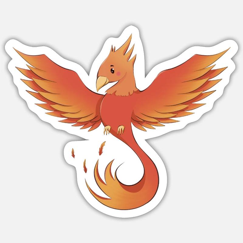 Phoenix - Sticker size S (10 x 10 cm) - white matte