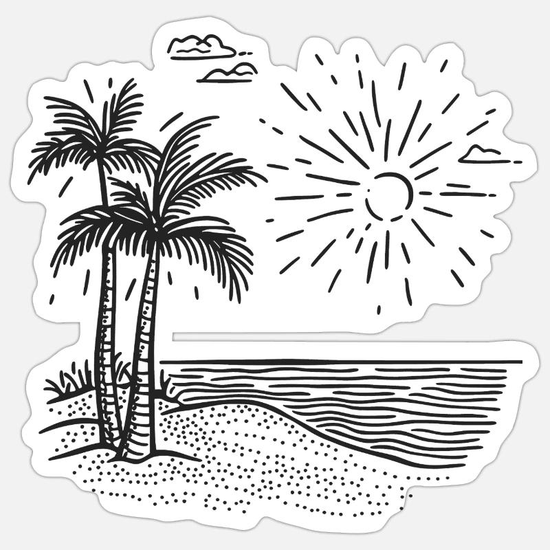 Vacation Mode - Sticker Größe S (10 x 10 cm) - Mattweiß