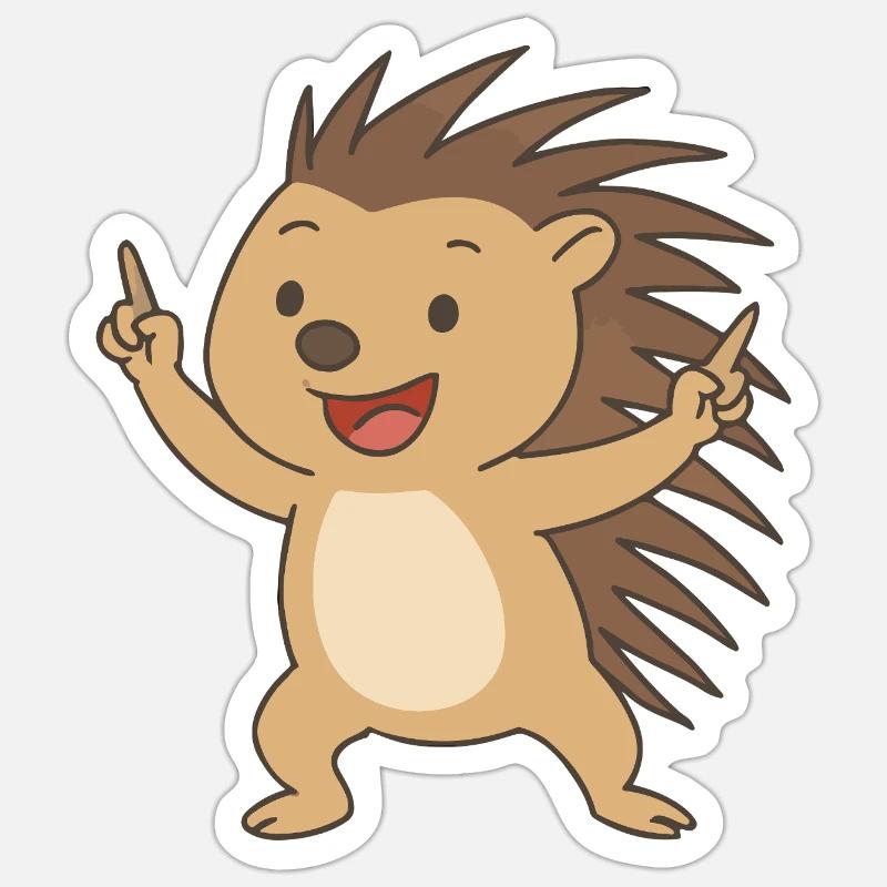 Dancing Spiked Hero - Sticker size S (10 x 10 cm) - white matte