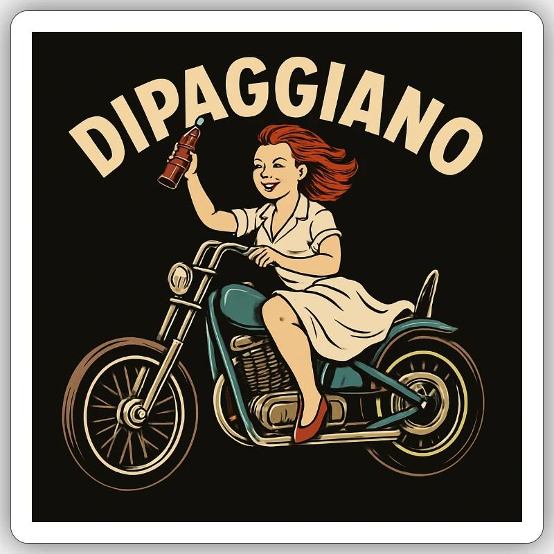 Dipaggiano 2 - Sticker size S (10 x 10 cm) - white matte
