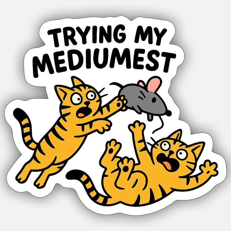 Trying my mediumest Sticker Größe S (10 x 10 cm)