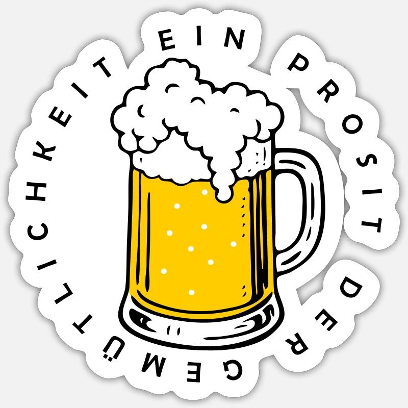 Ein Prosit der Gemütlichkeit - Sticker taille S (10 x 10 cm) - blanc mat