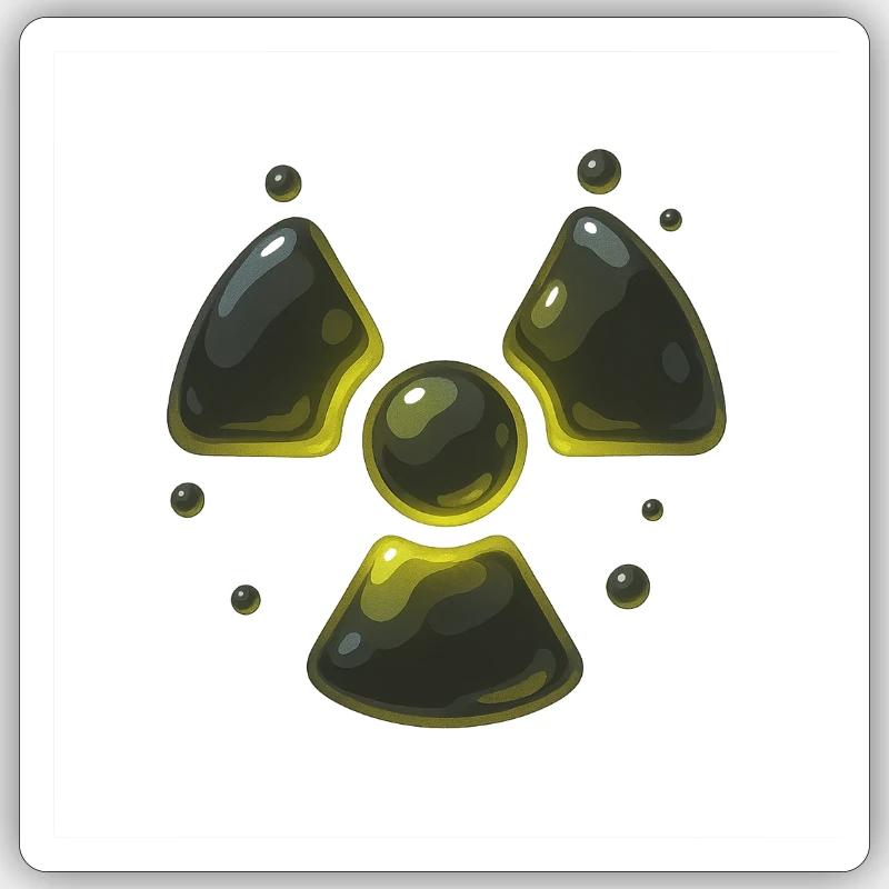 Radioactive - Sticker Größe S (10 x 10 cm) - Mattweiß