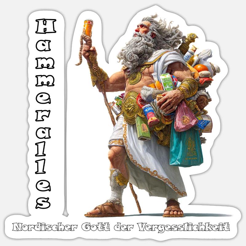 Divinité nordique de l’oubli - Sticker taille S (10 x 10 cm) - blanc mat