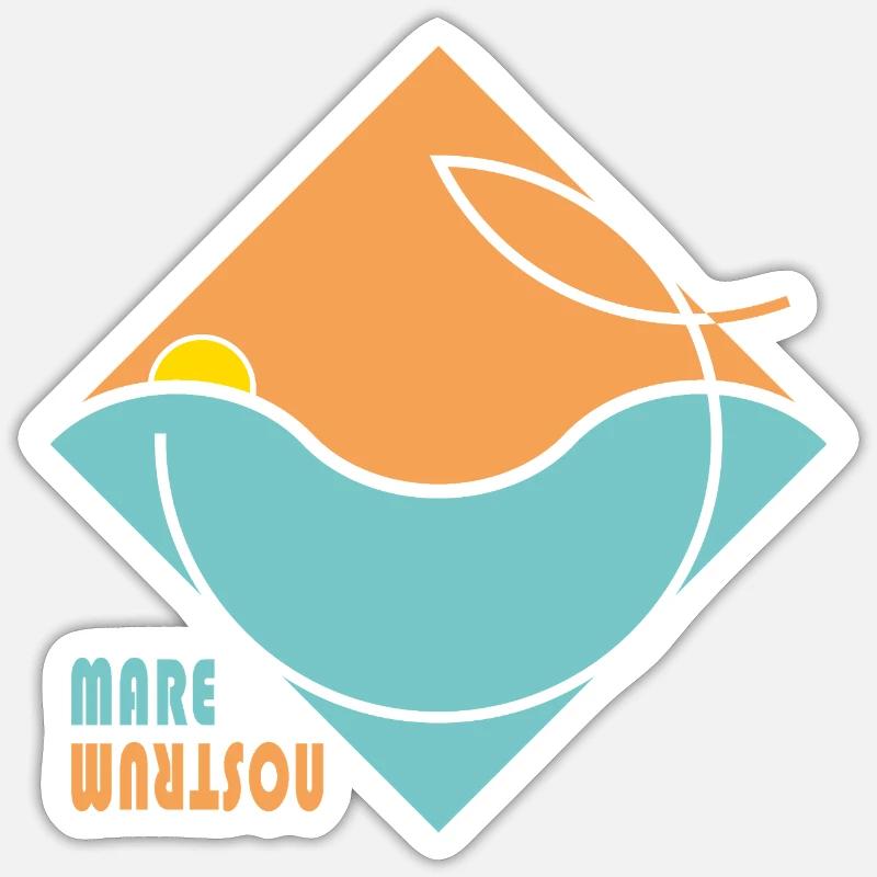 MARE NOSTRUM - Sticker taille S (10 x 10 cm) - blanc mat