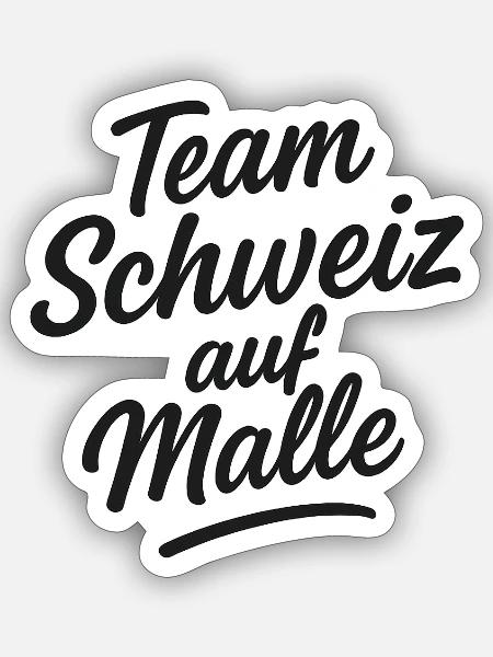 Team Schweiz auf Malle - Sticker Größe S (10 x 10 cm) - Mattweiß