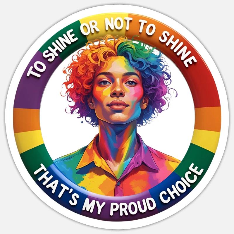 Rainbow Pride - Sticker size S (10 x 10 cm) - white matte