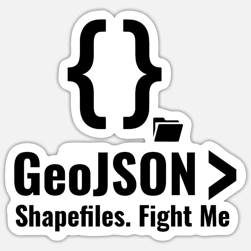 Debatte über GeoJSON-Shapefiles GIS-Datenformat Sticker Größe S (10 x 10 cm)