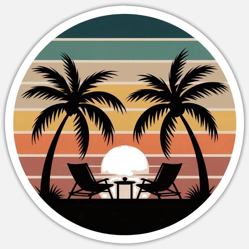 Sommerferien - Sticker Größe S (10 x 10 cm) - Mattweiß