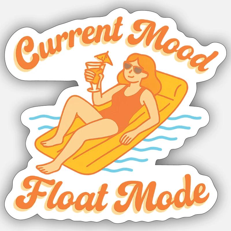 Current Mood: Float Mode Sticker Größe S (10 x 10 cm)
