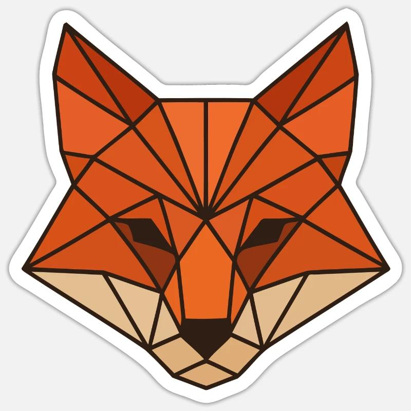 Polygon Fox Sticker size S (10 x 10 cm)