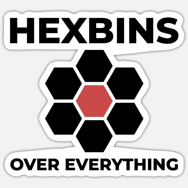 Hexbins Data Visualization GIS Mapping Spatial Sticker size S (10 x 10 cm)