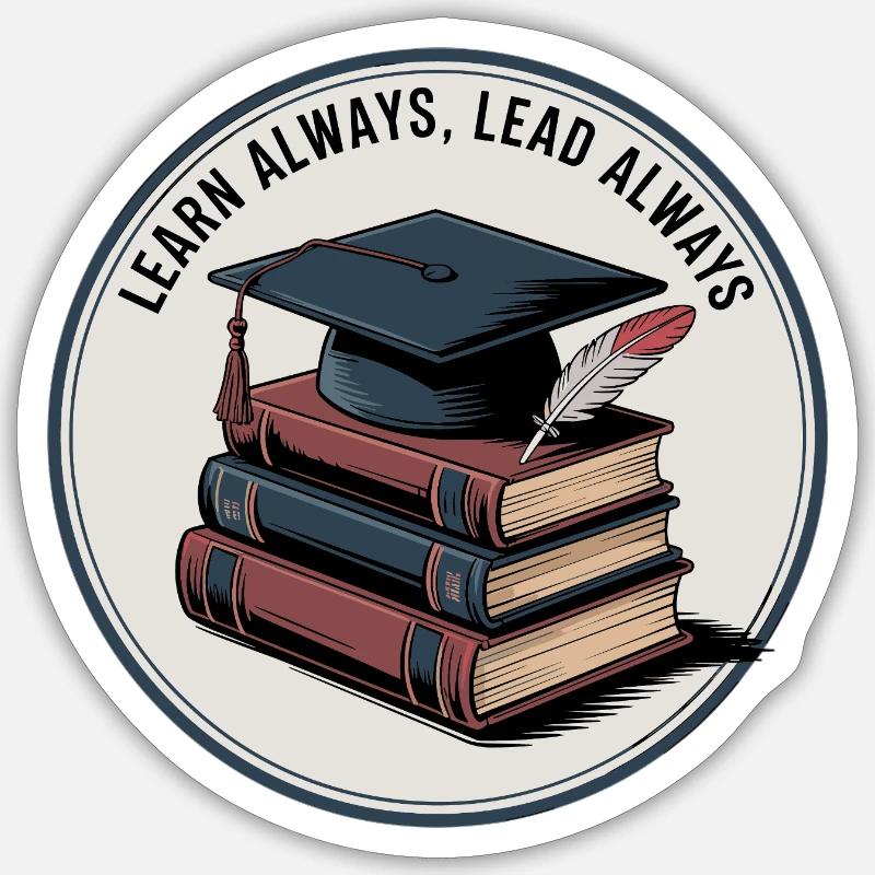 Learn Always, Lead Always - Sticker size S (10 x 10 cm) - white matte