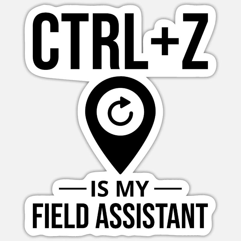 CTRL+Z Field Assistant Modification des données SIG Annuler Sticker taille S (10 x 10 cm)