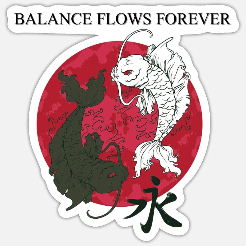 Koi-Guthaben - Sticker Größe S (10 x 10 cm) - Mattweiß
