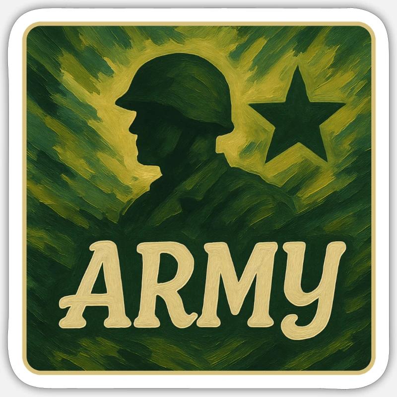 Conception des soldats de l’armée - Sticker taille S (10 x 10 cm) - blanc mat