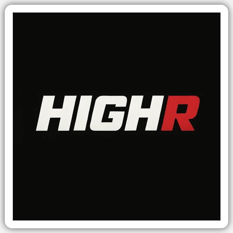 HIGHR - Sticker taille S (10 x 10 cm) - blanc mat