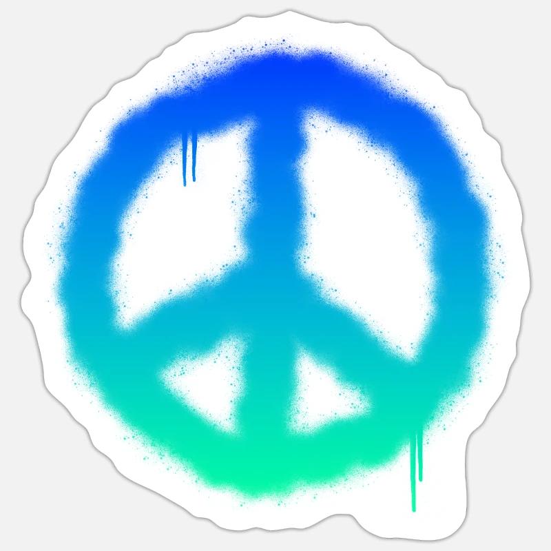 Das Graffiti Friedenszeichen Sticker Größe S (10 x 10 cm)