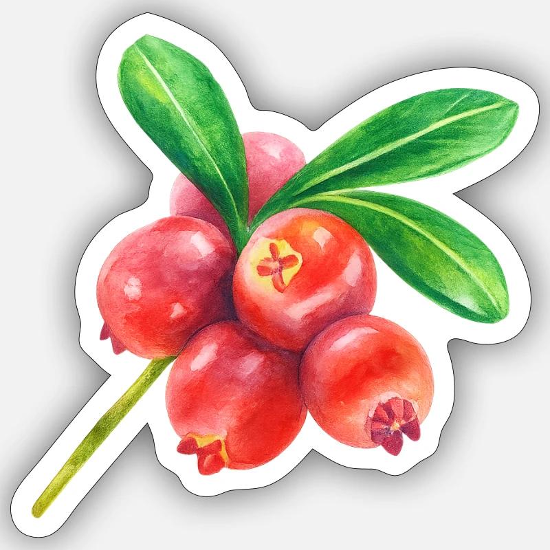 Groseille - Sticker taille S (10 x 10 cm) - blanc mat