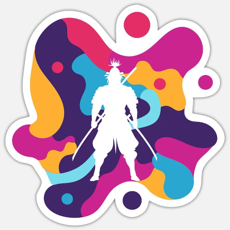 Sword Samurai Kendo Sticker size S (10 x 10 cm)