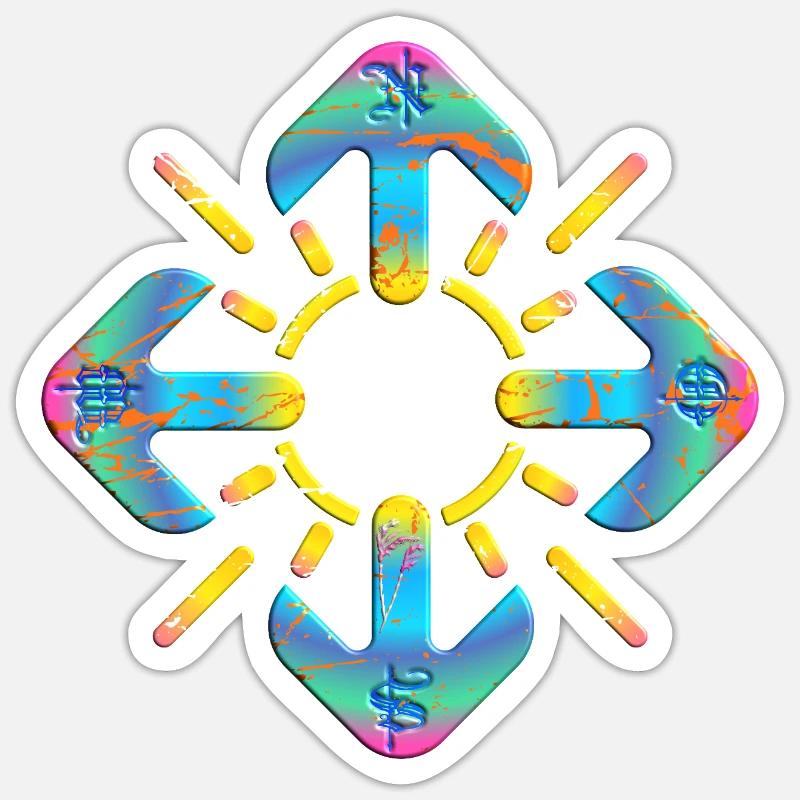 Compass Sticker size S (10 x 10 cm)