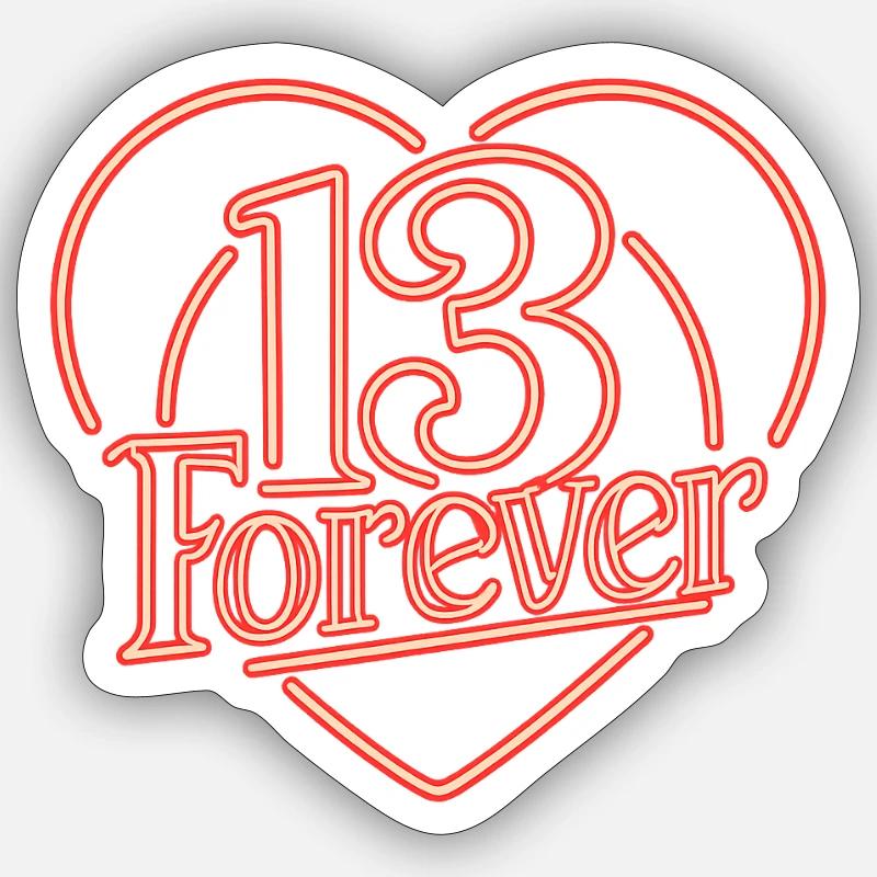 13frv Neon - Sticker size S (10 x 10 cm) - white matte