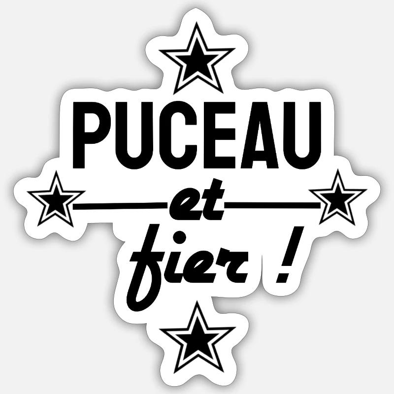 Puceau - Sticker taille S (10 x 10 cm) - blanc mat