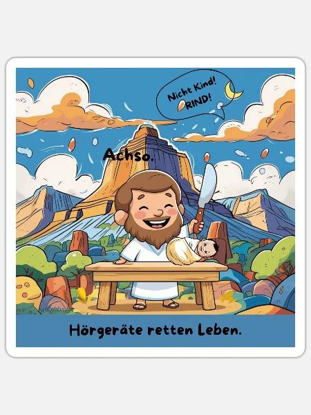 Hörgeräte retten Leben. - Sticker Größe S (10 x 10 cm) - Mattweiß