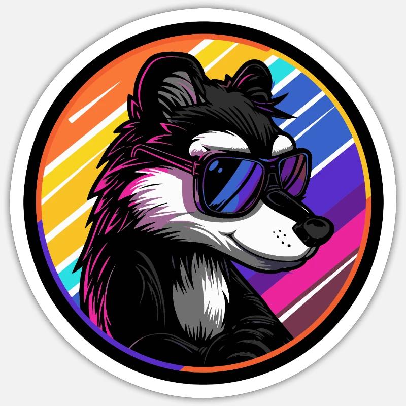 Skunk Cool Comic - Sticker size S (10 x 10 cm) - white matte
