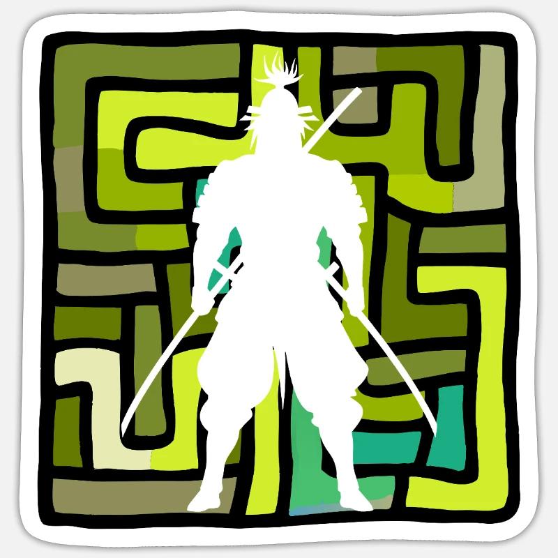 Ninja Sword Samurai Sticker size S (10 x 10 cm)