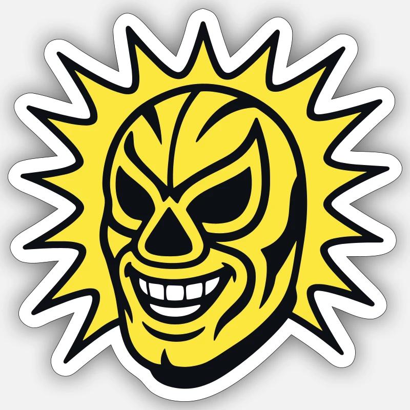 Mexican Mask / Lucha Libre - Sticker size S (10 x 10 cm) - white matte