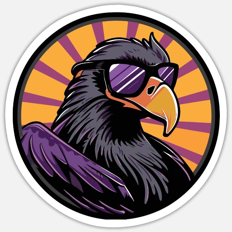 Eagle Harpy Bird Comic - Sticker size S (10 x 10 cm) - white matte