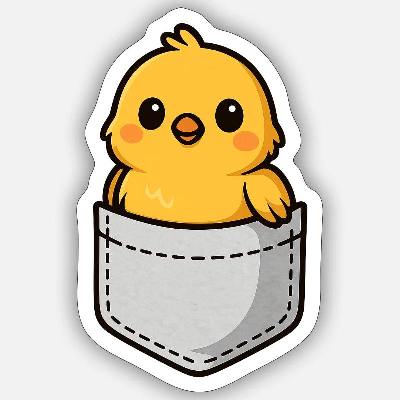 Chicks - Sticker size S (10 x 10 cm) - white matte