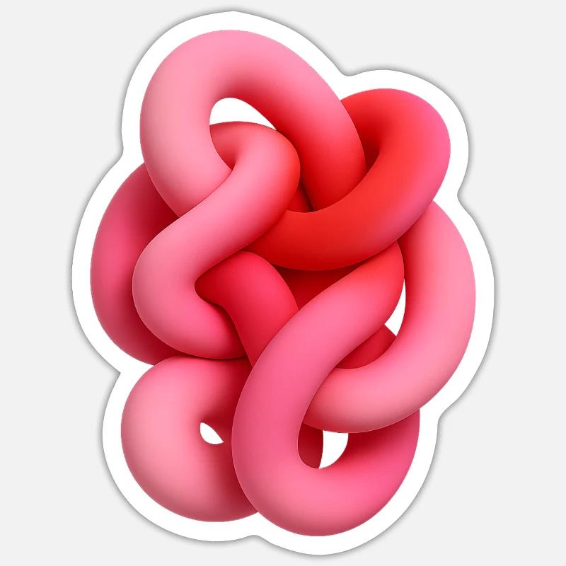 Verschlungene Formen als Design-Vorlage Sticker Größe S (10 x 10 cm)