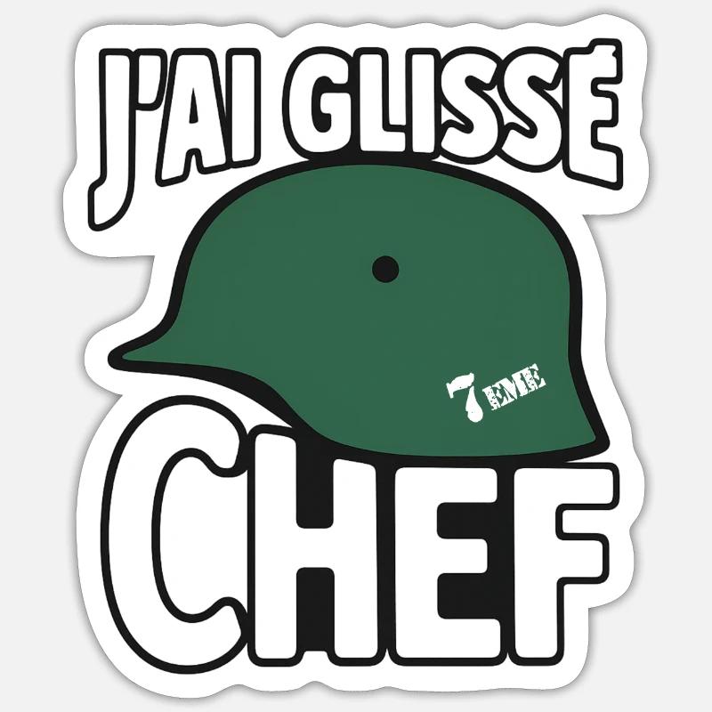 I Slipped Chef - Sticker size S (10 x 10 cm) - white matte