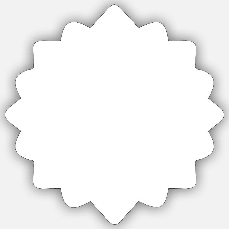 Rose Blume Mandala - Sticker Größe S (10 x 10 cm) - Mattweiß