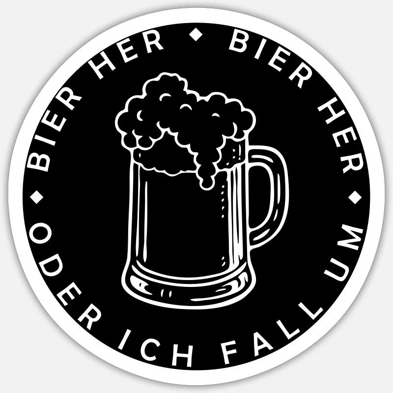 Les abeilles ici - Oder ich fall um ! Sticker taille S (10 x 10 cm)