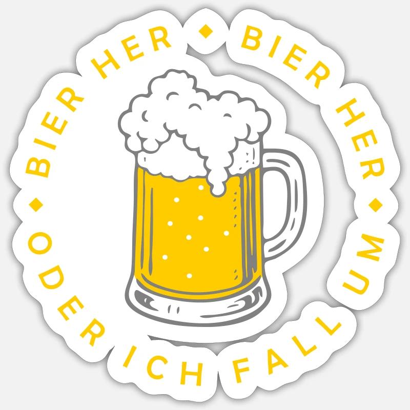 Bienen hier - Oder ich fall um! Sticker Größe S (10 x 10 cm)