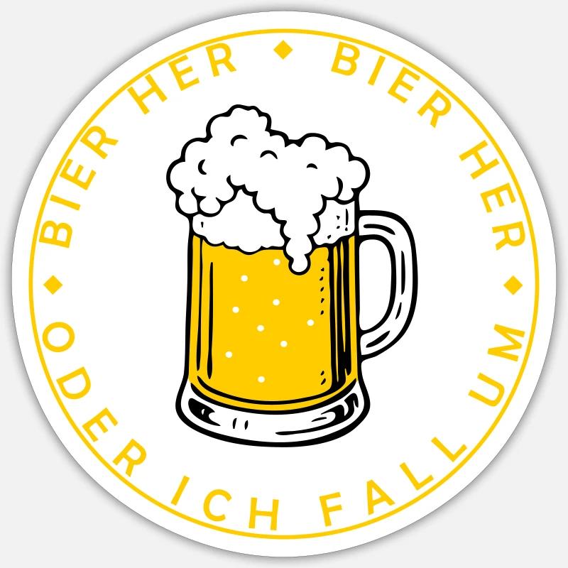 Les abeilles ici - Oder ich fall um ! Sticker taille S (10 x 10 cm)