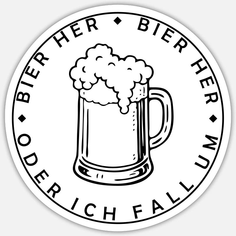 Les abeilles ici - Oder ich fall um ! Sticker taille S (10 x 10 cm)