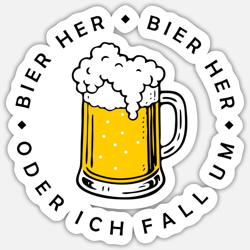 Bienen hier - Oder ich fall um! Sticker Größe S (10 x 10 cm)
