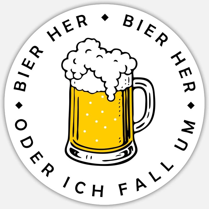 Bienen hier - Oder ich fall um! Sticker Größe S (10 x 10 cm)