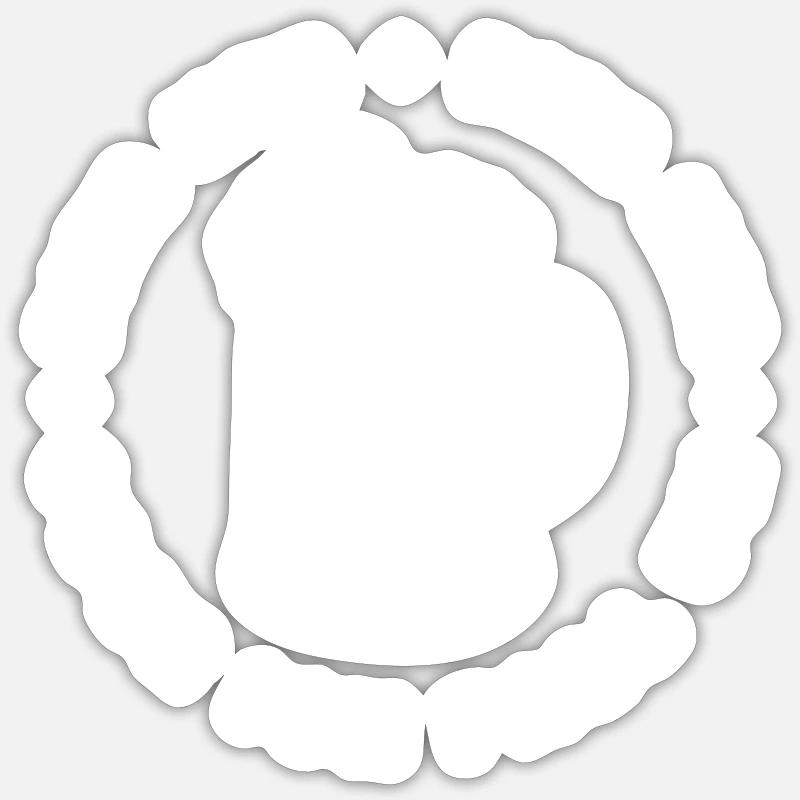 Bienen hier - Oder ich fall um! Sticker Größe S (10 x 10 cm)