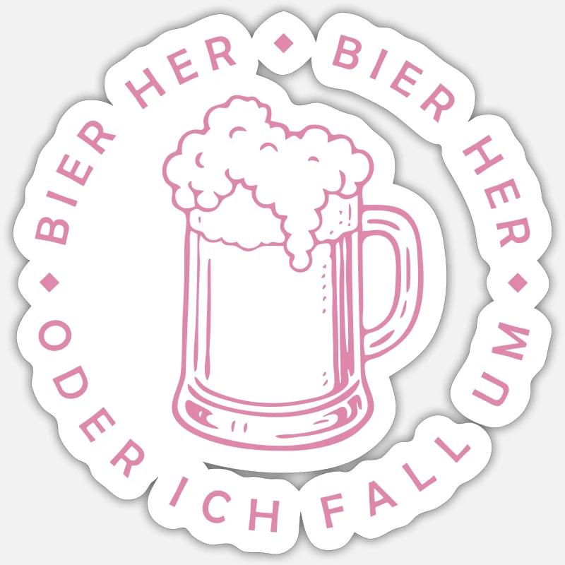 Bienen hier - Oder ich fall um! Sticker Größe S (10 x 10 cm)