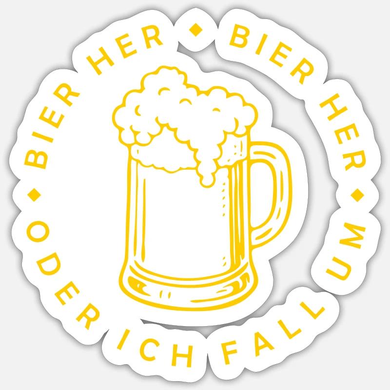 Bienen hier - Oder ich fall um! Sticker Größe S (10 x 10 cm)