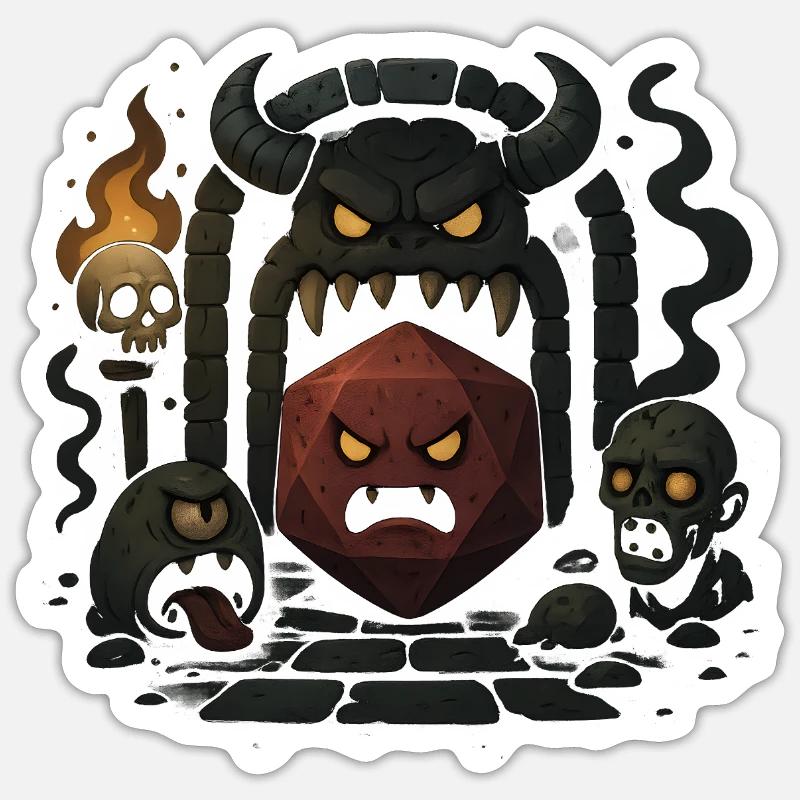 Dungeon - Sticker size S (10 x 10 cm) - white matte
