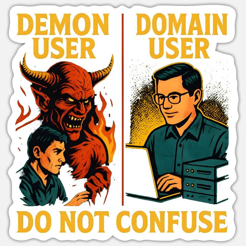 Demon User / Domain User Sticker size S (10 x 10 cm)