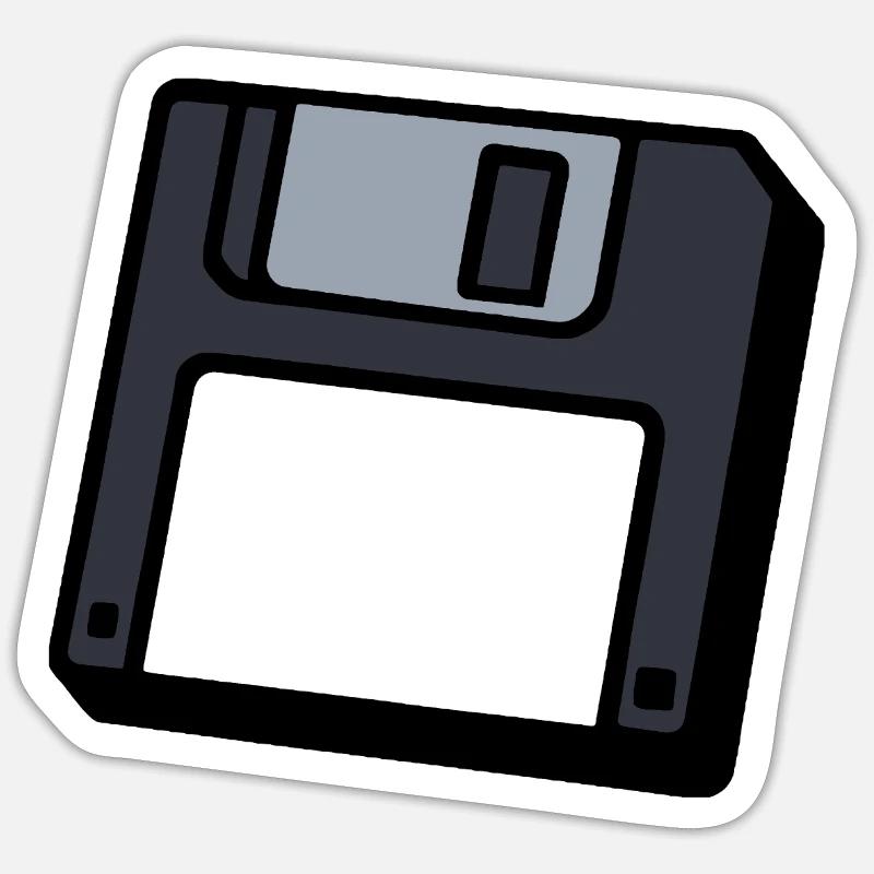 Diskette Retro Symbol Computer Sticker Größe S (10 x 10 cm)