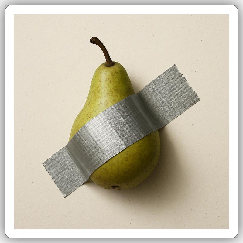 Abstract Pear Metaphorical Artwork Sticker size S (10 x 10 cm)